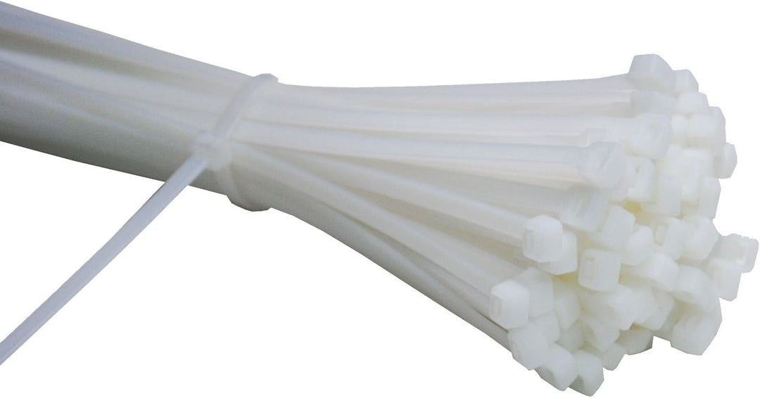 100 Stück Profi Kabelbinder weiss Industriequalität 450 mm x 7,6 mm 54,4 kg Zugkraft Nylon cable tie