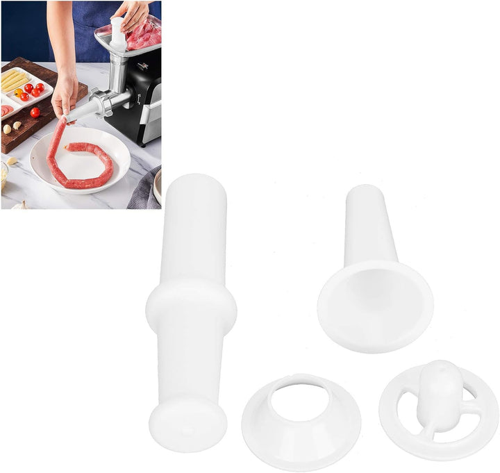 Fleischwolf-Tamper-Kits,Lebensmittelschieber + Wurstfülldüse + Kubbe-Aufsatz-Schieber-Metzger-Set Fl