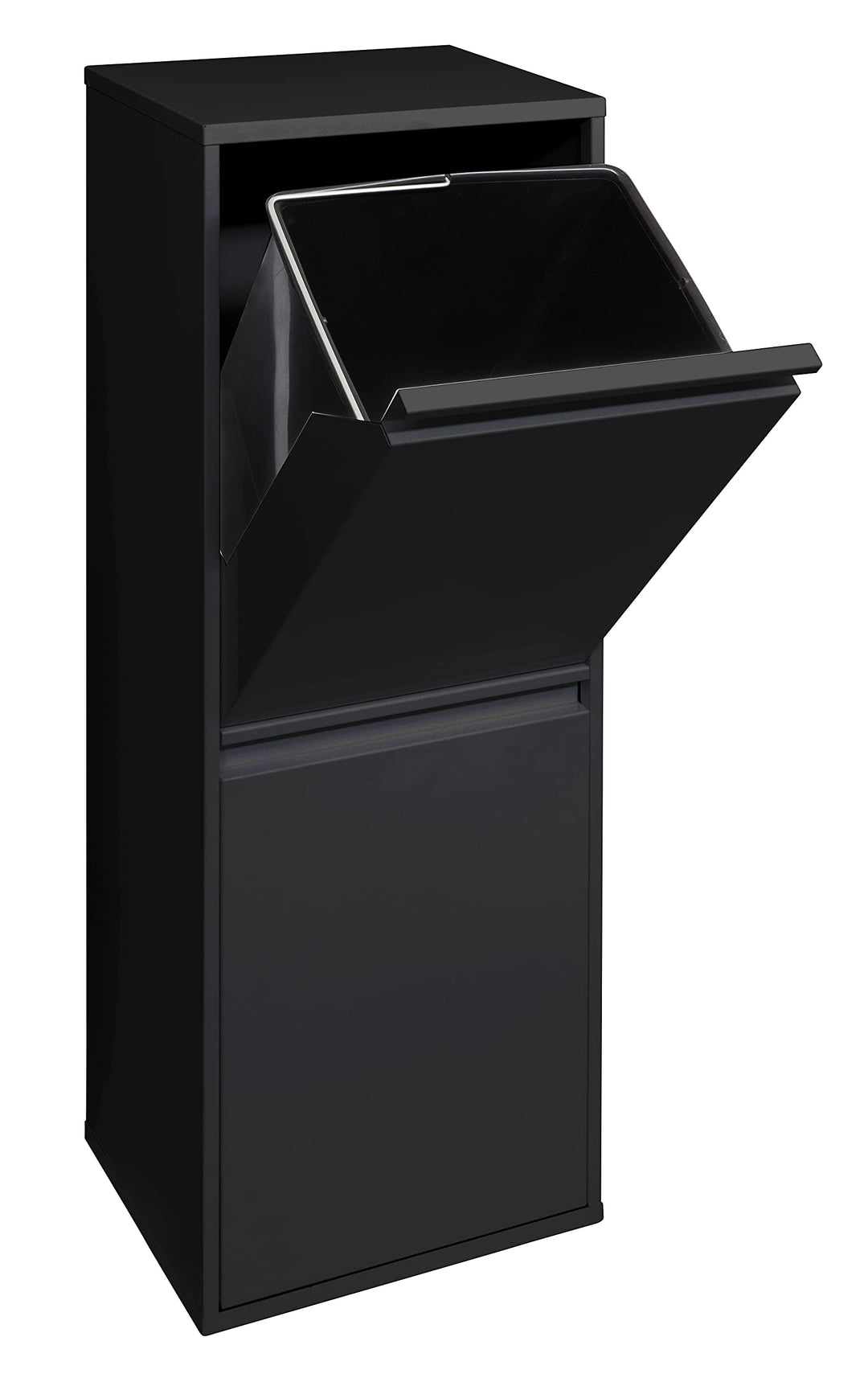 ARREGUI Basic CR206-B Recycling Abfalleimer/Mülleimer aus Stahl, Mülltrennsystem mit 2 entnehmbaren