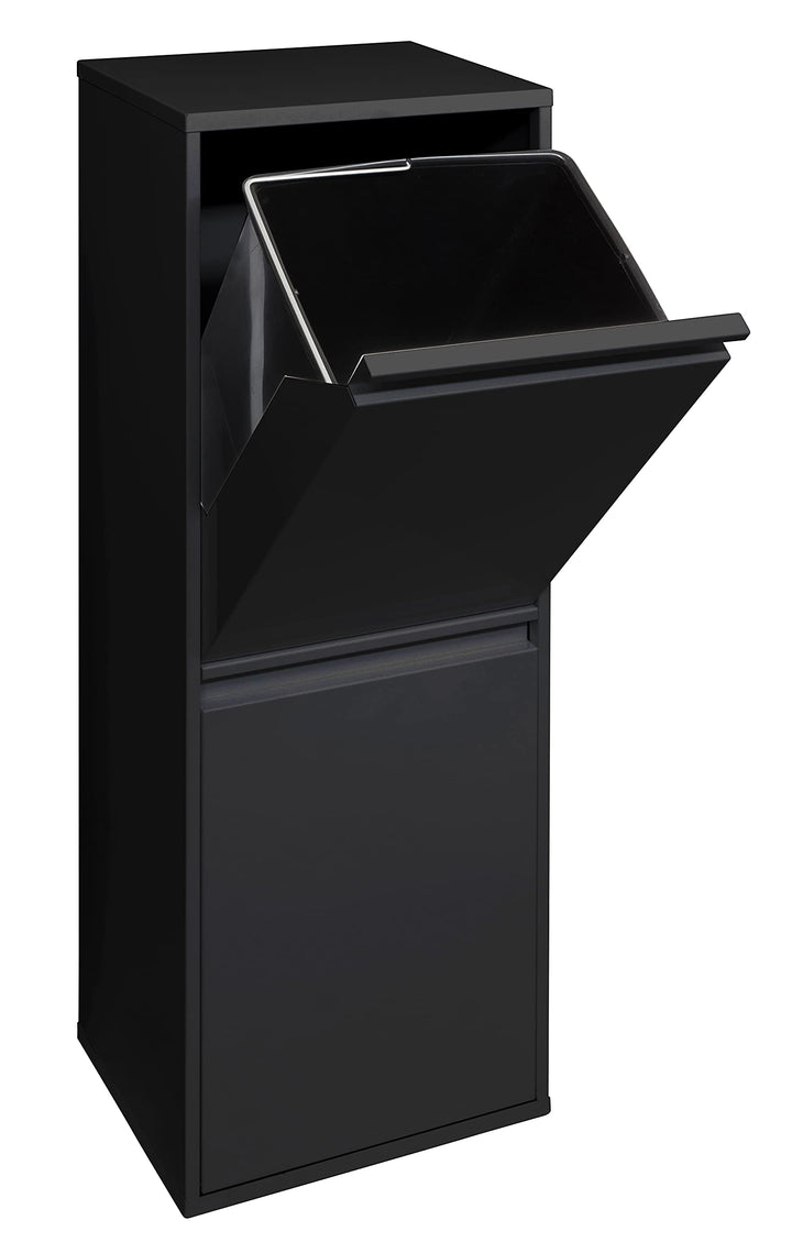 ARREGUI Basic CR206-B Recycling Abfalleimer/Mülleimer aus Stahl, Mülltrennsystem mit 2 entnehmbaren