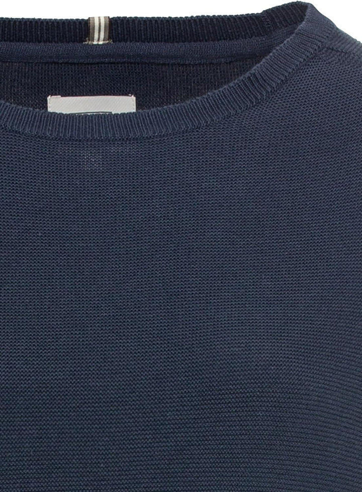 camel active Damen Strickpullover aus Reiner Baumwolle XS Blau, XS Blau