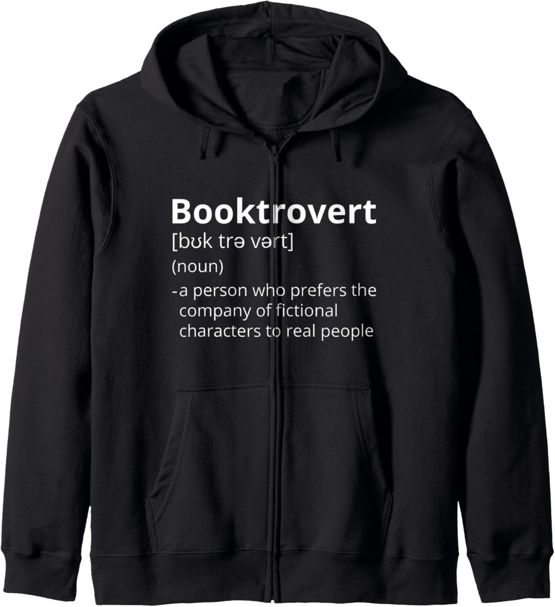 Booktrovert Definition Beschreibung Kapuzenjacke