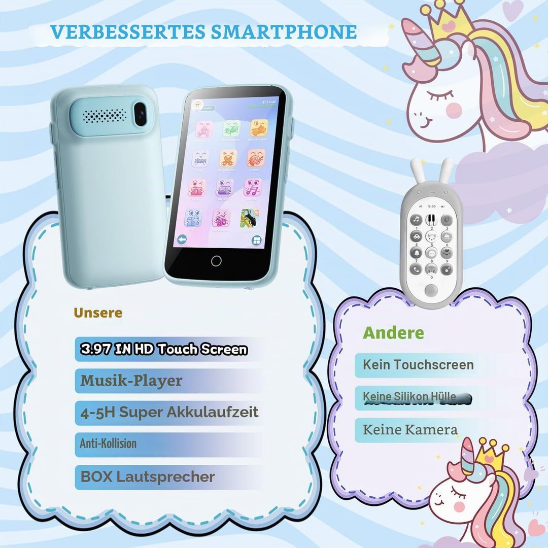 Kinderkamera, 3.97" Touchscreen Kinder Handy Smartphone Spielzeug, pädagogische Lerngeschenke für 4-