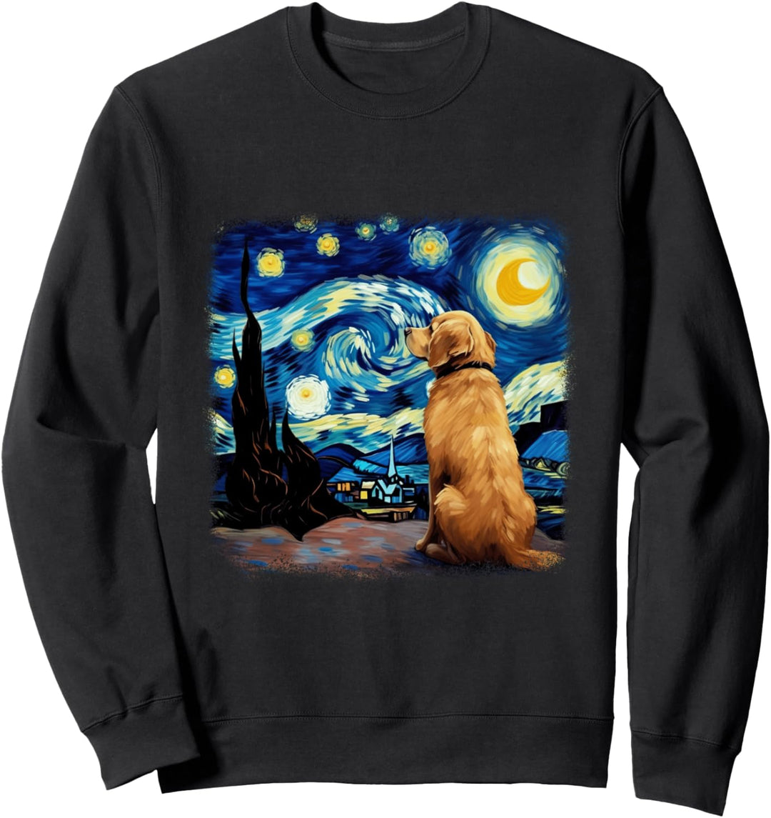 Hund in Sternennacht van gogh Golden Retriever Sweatshirt