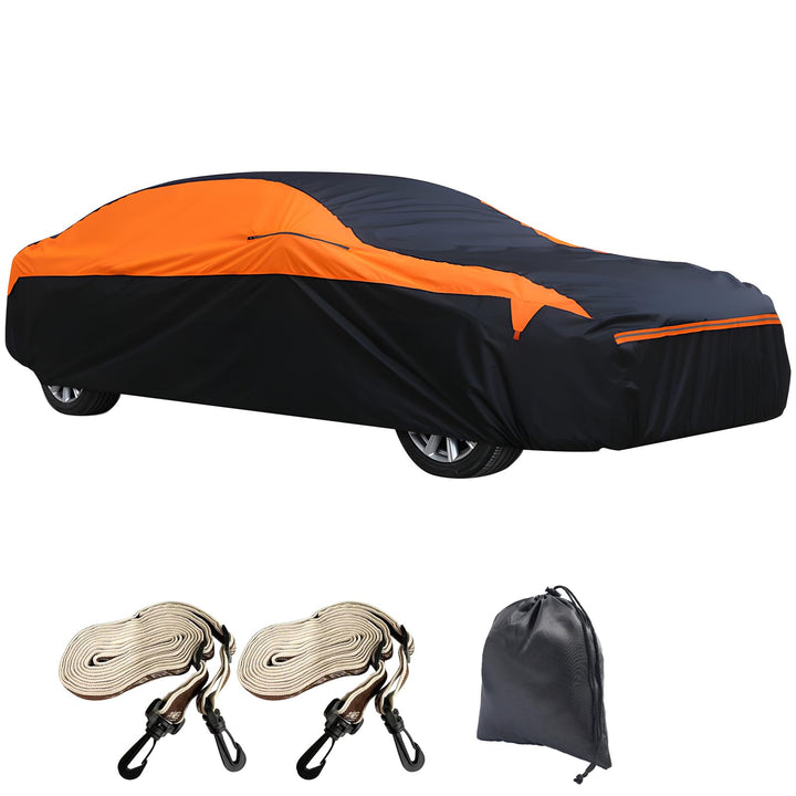 wasserdichte Vollgarage für das Auto, 6 Schichten universelle Outdoor Autoabdeckung mit Baumwollfutt