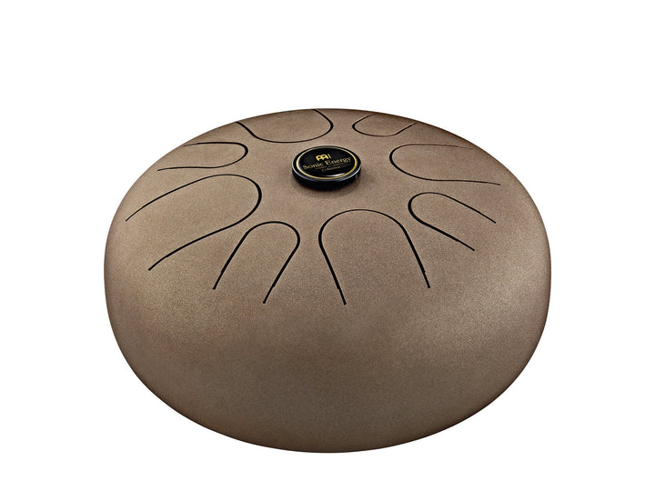 Sonic Energy 12" Edelstahl Zungentrommel – A Moll – Vintage Braun – Für Meditation, Yoga, Percussion