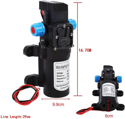 12 V Hochdruck-Wasserpumpe 5 l/min selbstansaugende Wasserpumpe für Gartensprinkler, Fenster und Tür