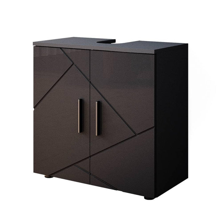 Vicco Waschbeckenunterschrank Anthrazit Hochglanz Irma 60x59x30 cm - Unterschrank für das Badezimmer
