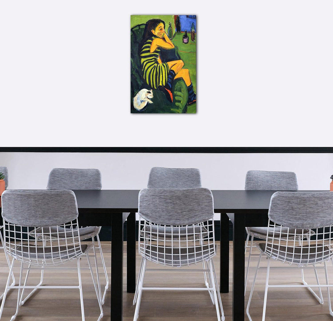 Leinwand (40x60cm): Ernst Ludwig Kirchner - Artistin Marzella 40x60 cm, 40x60 cm