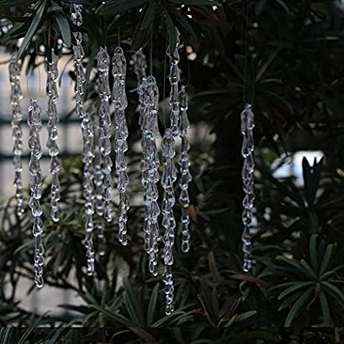 DAHI Christbaumschmuck 50 Stücke eiszapfen Anhänger - Acryl eiszapfen deko weihnachtenbaum Anhänger