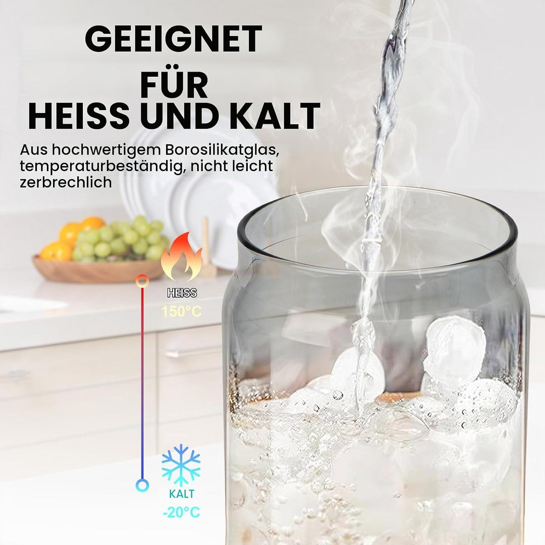 Kaffeedose Luftdicht, Kaffeebohnen Behälter Vakuumdeckel 1.8L, Vorratsdosen Mit Deckel Luftdicht Gla