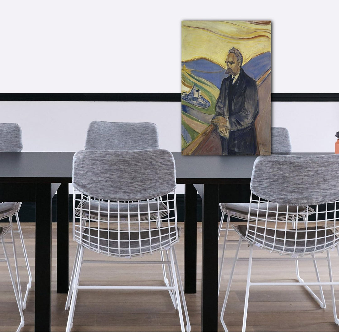 Printed Paintings Leinwand (60x80cm): Edward Munch - Portrait von Friedrich Nietzsche (1906) 60x80 c