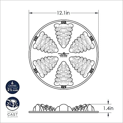 Nordic Ware Cakelet-Pfanne, 2,5 Tassen, silberfarben