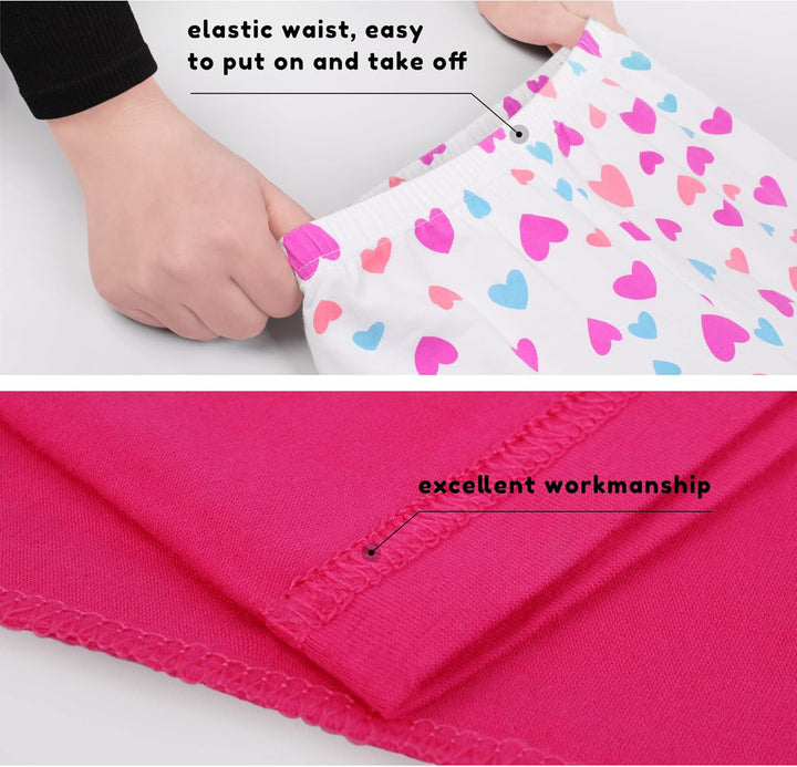 L&K-II Mädchen Leggings Hohe Taille Strumpfhosen Kinder Hosen Casual Stretch Mädchen Baumwolle Leggi
