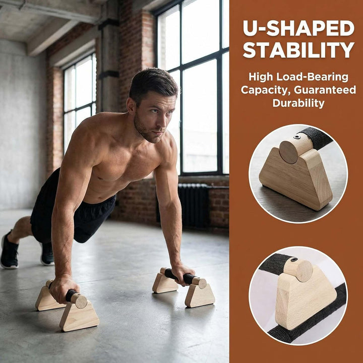Zimoer Liegestützgriffe 2 Push Up Bars, Ergonomische Parallettes &amp; Liegestütze Ständer mit Tasche, E