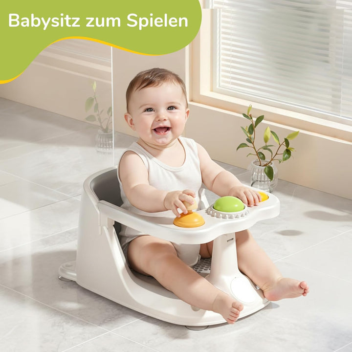 DEANIC Badewannensitz Baby ab 6 Monate - Badesitz mit Rutschfesten Saugnapfen, Netzsitz-Design zur V