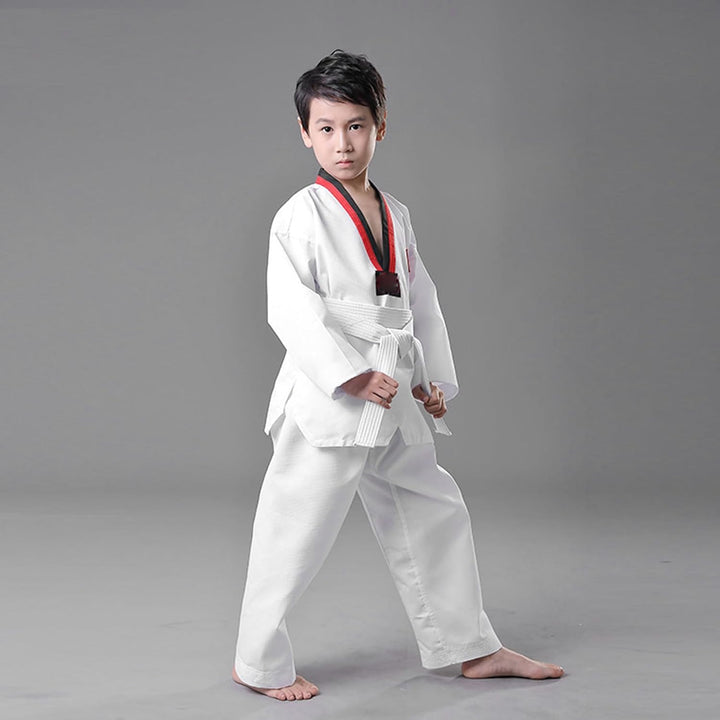 VGEBY Taekwondo-Anzug, Bequem und Atmungsaktiv, Trainingsuniform, mit K?rpergr??e 136 bis 146 cm for
