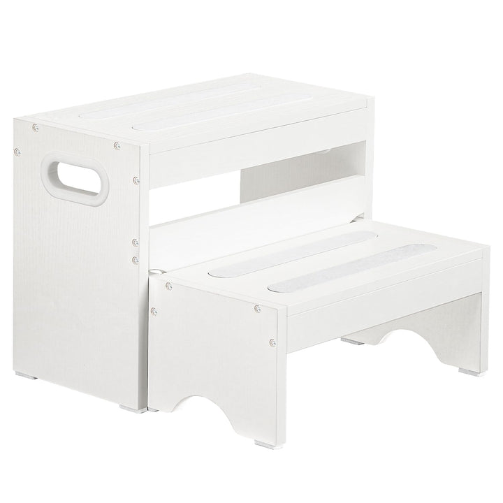 HOOBRO Kinderhocker Set, zweistufiger Tritthocker Kinder, Hocker Kinder, Küchenhelfer Turm, Kindersc