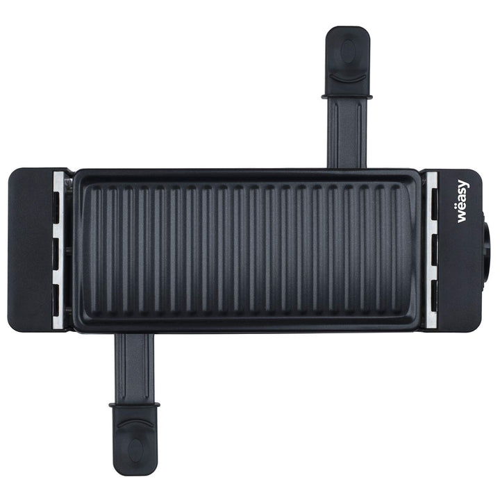 Personen, multifunktional, TIK12, Schwarz, Duo Raclette 2 in 1, geschmolzener Käse und Grill, Antiha