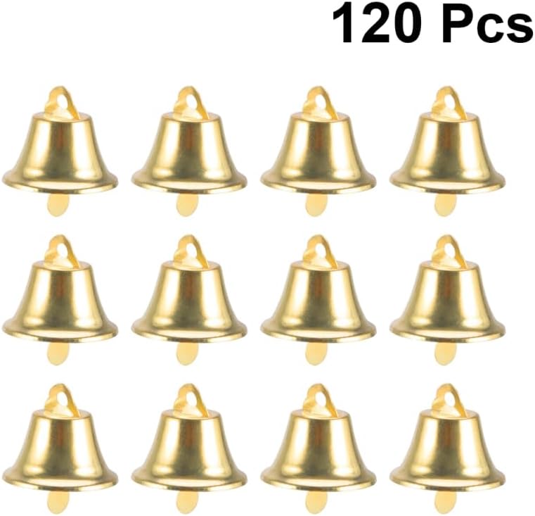 Operitacx 120 StüCk GlöCkchen Zum Basteln, 20mm Kleine GlöCkchen FüR Basteln, Weihnachtsglocken, Win