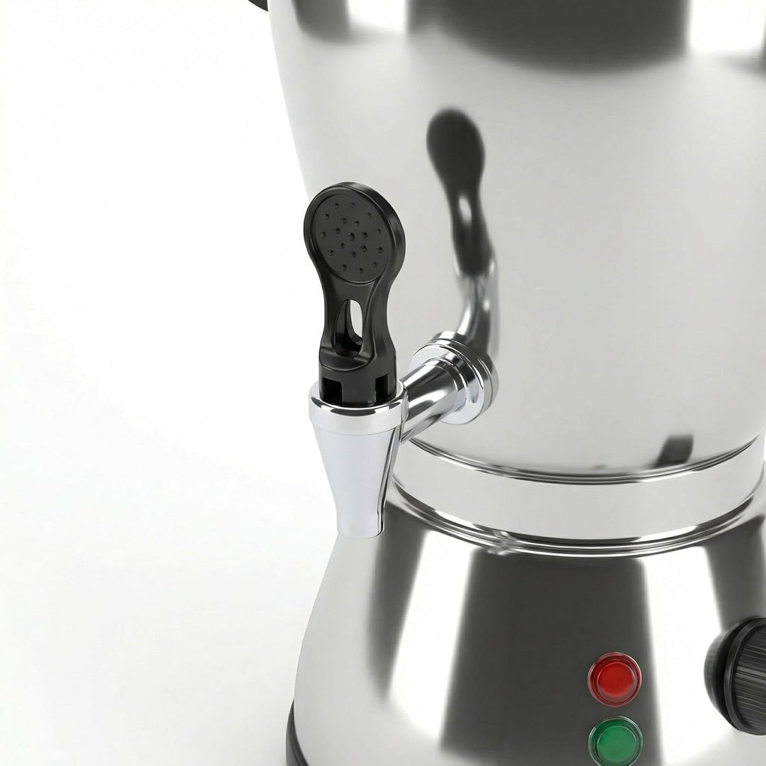 Samowar 5 L Semaver Edelstahl – Teekocher/Elektrischer Samowar für Gastronomie & Haushalt