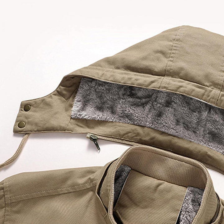 Zhiyao Fleece Cardigan Zip Jacke Herren Winterjacke Lässiger Stehkragen Warm Plus Samt Dicker Mantel