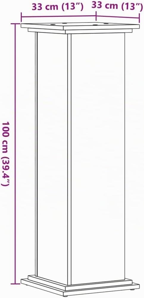 vidaXL Pflanzenständer, Blumenständer Hohle Konstruktion, Dekosäule Podest für Pflanzen Dekoartikel,