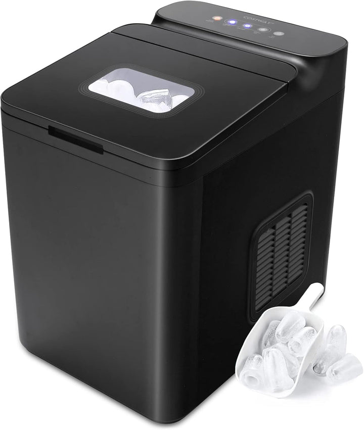 RELAX4LIFE Eiswürfelmaschine Tragbar, Eiswürfelbereiter 9 Eiswürfel in 6-13 min, 15 kg/24H, 1,5 L Wa