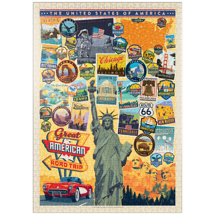 American Travel: USA Collage - Premium 1000 Teile Puzzle - MyPuzzle Sonderkollektion von Anderson De