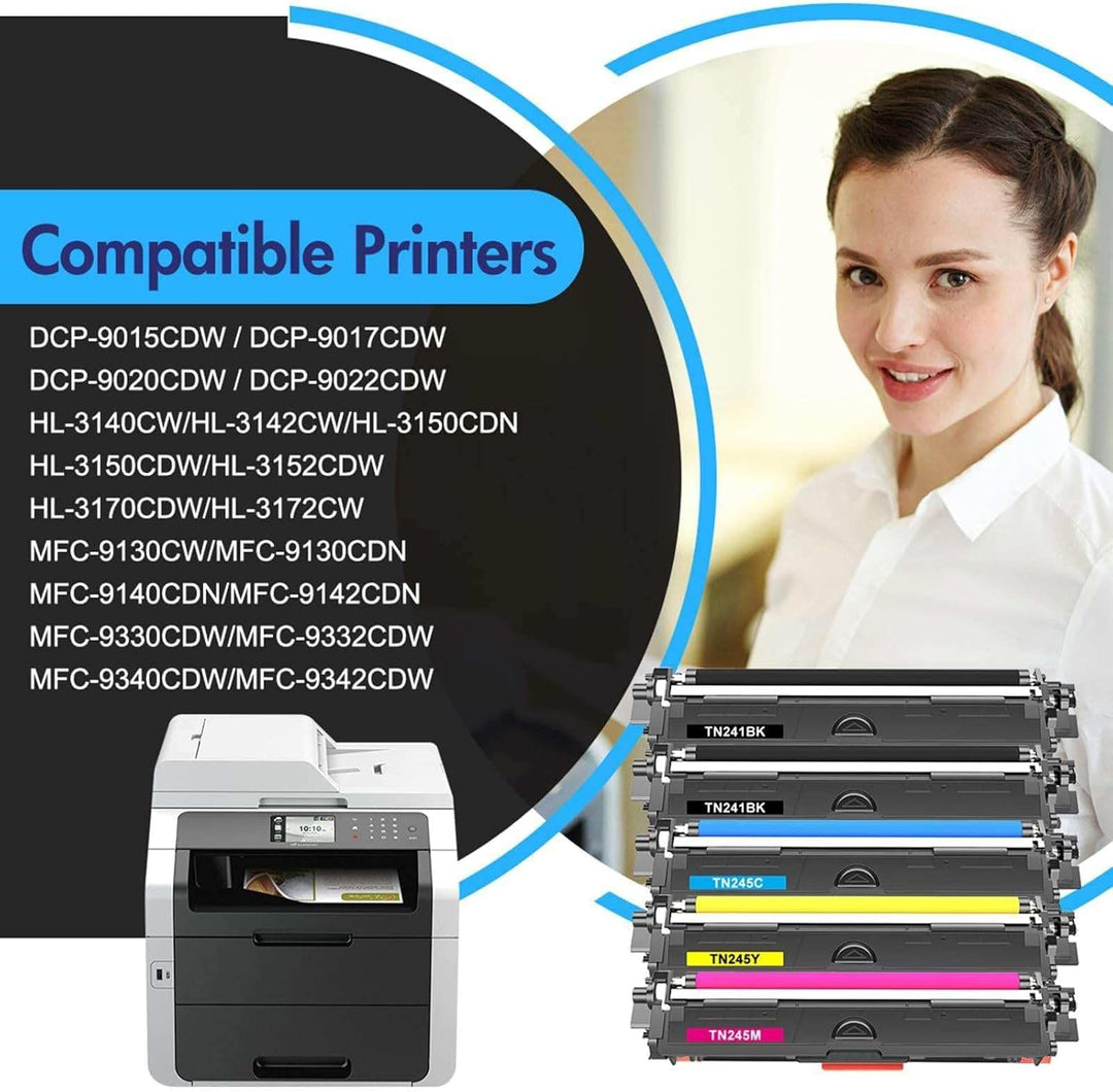 5er-Pack TN241 TN245 Kompatible für Brother MFC 9332CDW Toner DCP 9022CDW MFC 9142 CDN HL-3142CW MFC
