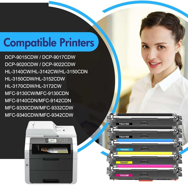 5er-Pack TN241 TN245 Kompatible für Brother MFC 9332CDW Toner DCP 9022CDW MFC 9142 CDN HL-3142CW MFC