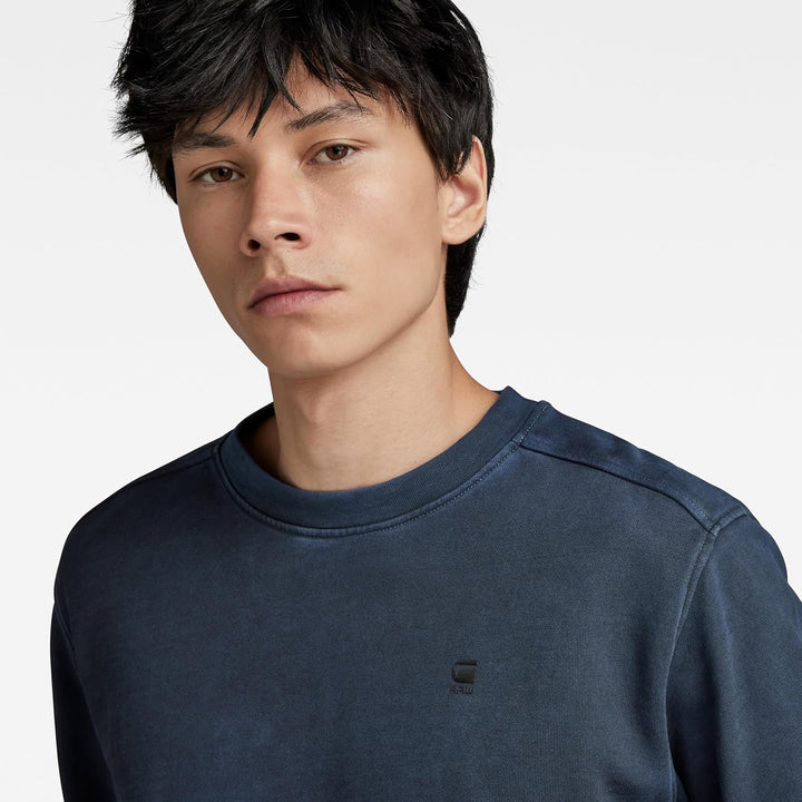 G-Star Herren Lash Sweater M Blau (Rank Blue Sprayed D18231-b782-g205), M Blau (Rank Blue Sprayed D1