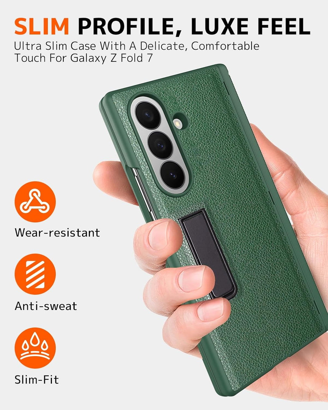 NINKI für Samsung Galaxy Z Fold 7 Hülle mit Privacy Screen Protector Magnetic ständer, Scharnier han