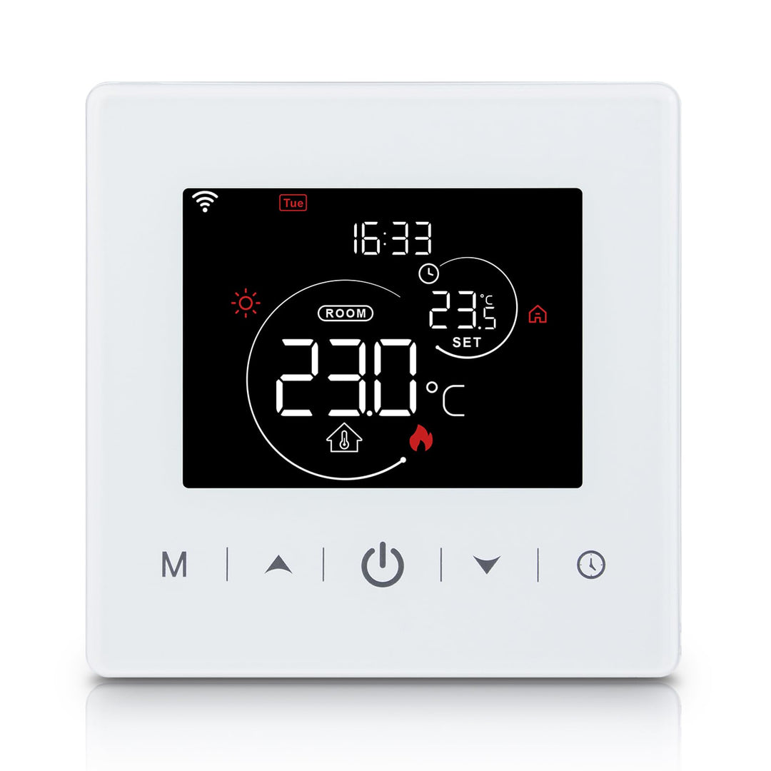 Beok Smart Thermostat Für Gaskessel, Tuya WiFi Raumthermostat Heizungthermostat Digital LCD-Anzeige