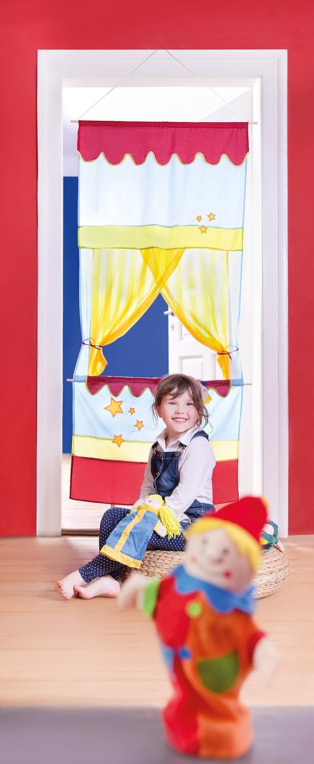 roba Tür Kasperletheater, platzsparendes Kinder Puppentheater, Kaspertheater zum Aufhängen