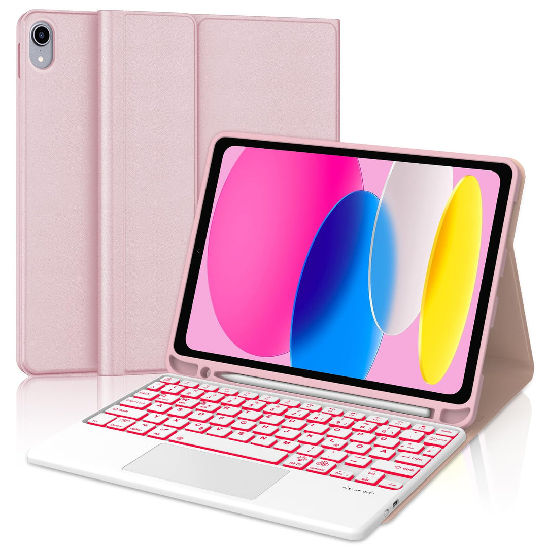 Hülle Tastatur für iPad (A16) 11/10 Generation (2025/2022) 11/10.9 Zoll Rosa - iPad (A16) 11/10 Gene