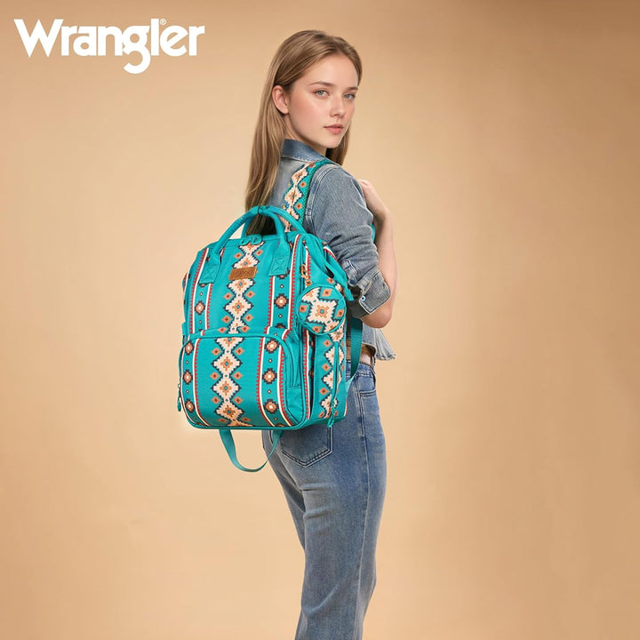 Montana West Wrangler Wickeltasche, Rucksack, Aztekenmuster, Reiserucksack, Geldbörsen, Western-Mult