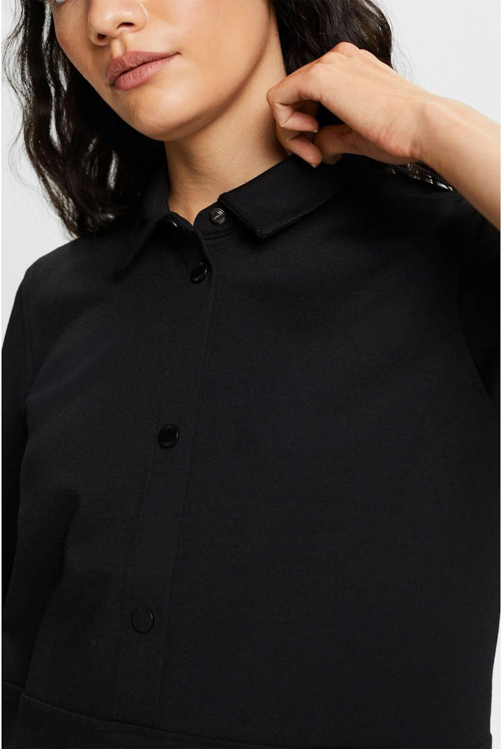 ESPRIT Hemdblusenkleid aus Punto-Jersey
