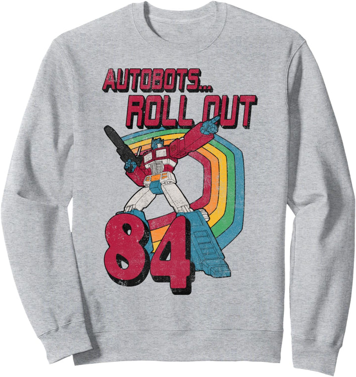Transformers Autobots Retro Roll Out 84 Rainbow Stripe Sweatshirt