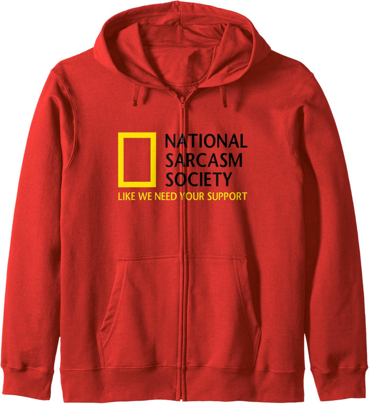 National Sarcasm Society Parody Ironic Funny Designs  Kapuzenjacke