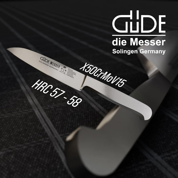 GÜDE Solingen - Gemüsemesser geschmiedet, 9 cm, Ganzstahl, KAPPA, Handmade Germany Gemüsemesser 9 Cm