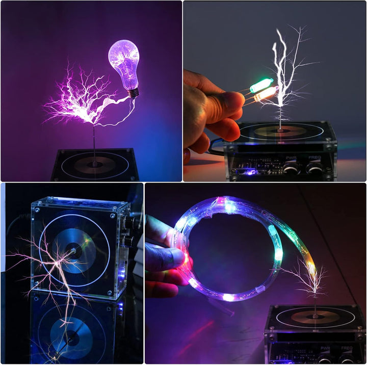 DONGKER Musik Tesla Coil Speaker, Lichtbogen Plasma Generator Teslaspule Bluetooth Lautsprecher mit