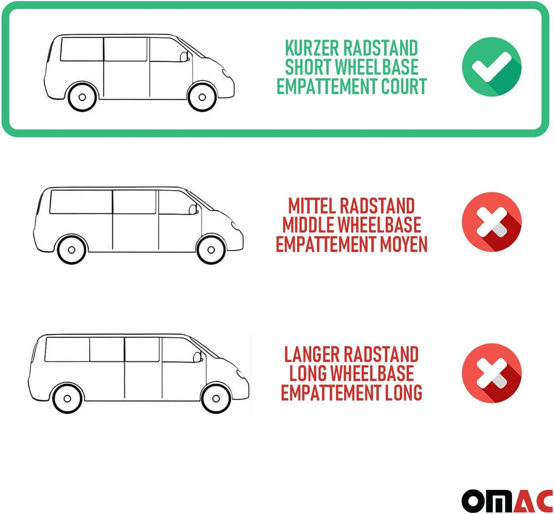 OMAC Autogardinen Fahrerhaus Mass Gardinen Camping Sonnenschutz Schwarz 130x180 H90 x B15 cm (2er Pa