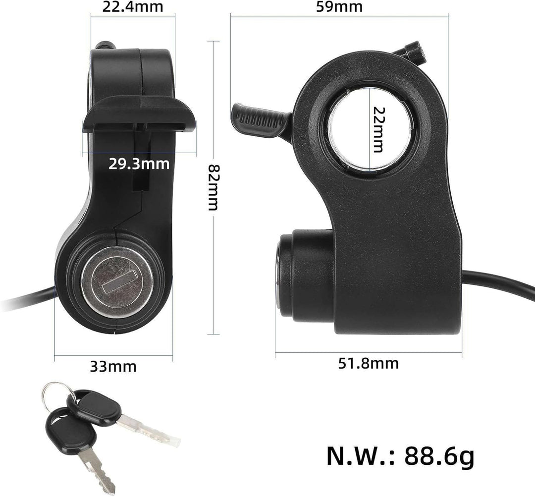 Elektrisches Türschloss für Kukirin G2 Pro/G2 Max, 5-polig, Elektroroller Starterschalter Gashebel m