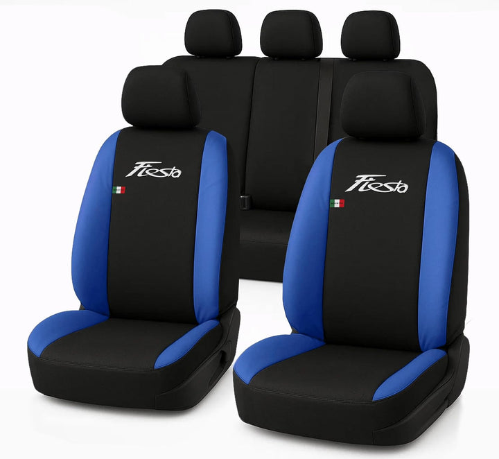 Auto Accessori Lupex - Sitzbezüge für Autositz, kompatibel Autositzbezüge für Fiesta, schwarz Königs