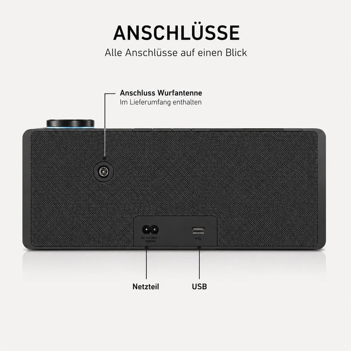Loewe klang s1 basaltgrau, Stereo Smartradio, 80 Watt, DAB, DAB+, UKW, Audio Streaming, Bluetooth, U