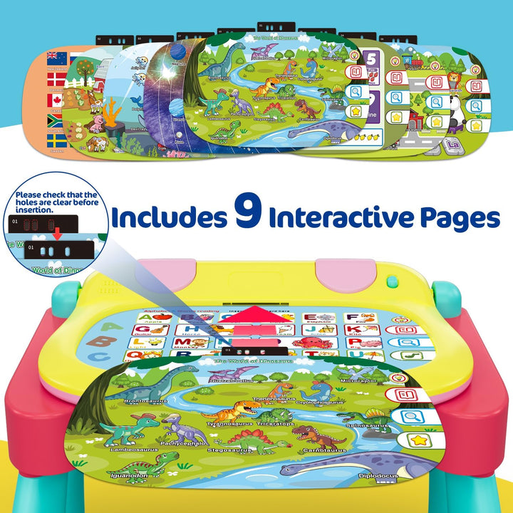 3-in-1-Touch & Learn-Aktivitätspult, interaktives Lernsystem, pädagogisches Spielzeug mit 24-Tasten-