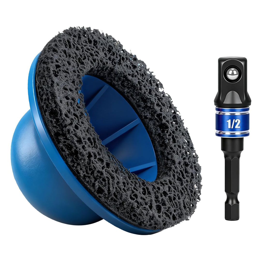Radnaben Bürste für Auto, Innen-Ø 90mm Aussen-Ø 150mm, inkl. Adapter 1/2 Zoll Vierkantantrieb, für K