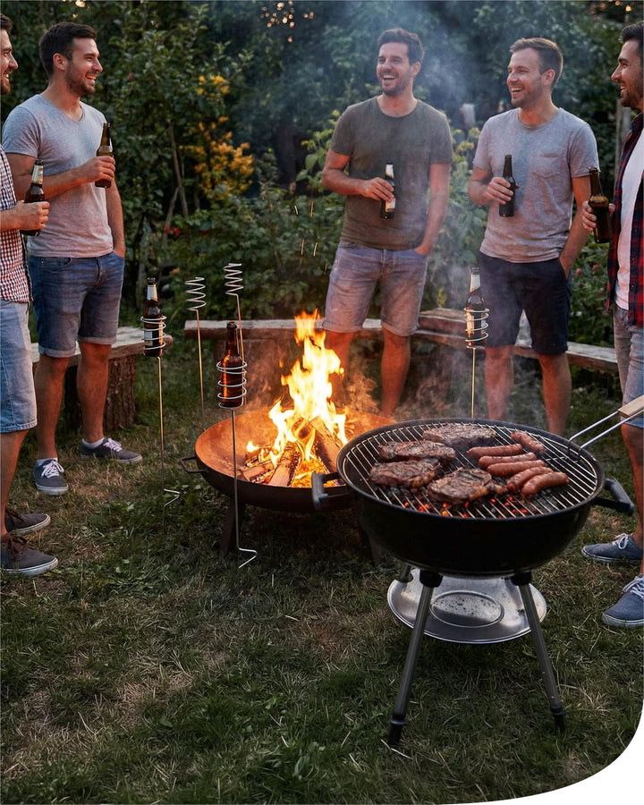bellissa 5er Set Bierflaschen-Halter – innovativer Getränkehalter Ständer - Halterung für die Bier-F