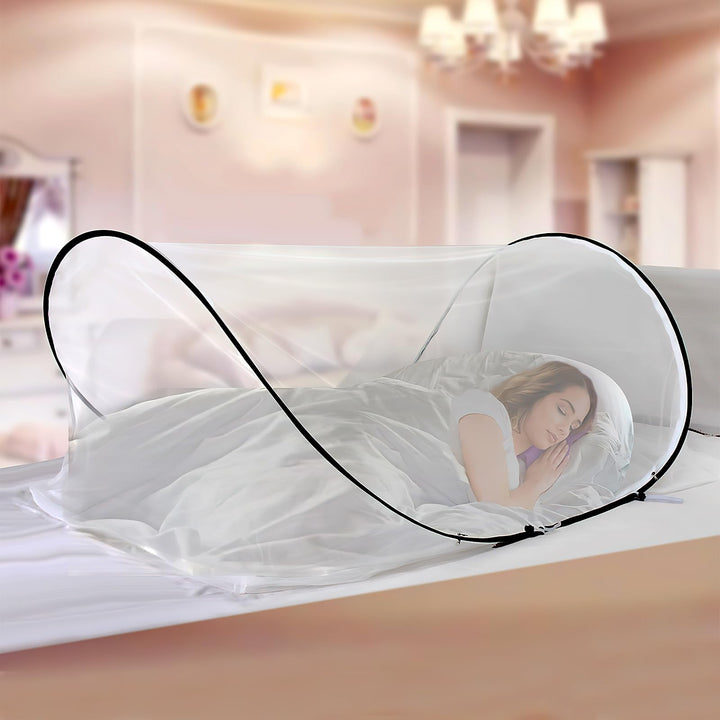 HENGBIRD Moskitonetz Reise, 200 x 80 x 56 cm Pop Up Moskitonetz Bett, Pop-Up Fliegennetzzelt Faltbar